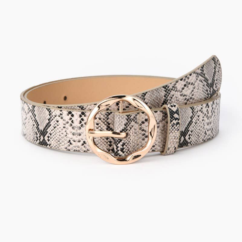 TEXTURED ANGLED OVAL SHAPED BUCKLE | 40BT659