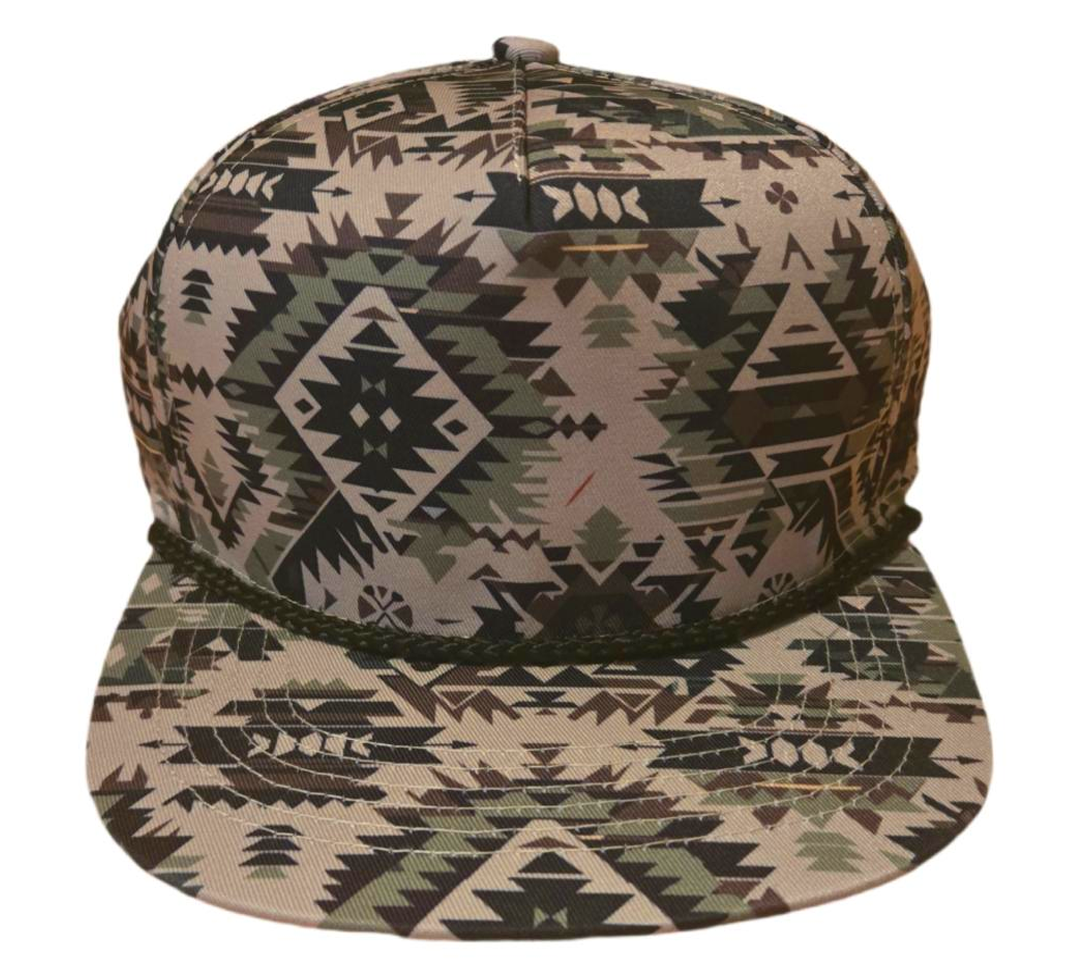 Aztec Camo Southwestern Snapback Hat Camouflage