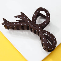 Oversized Polka Dot Bow Hair Claw Clip | 40H1066