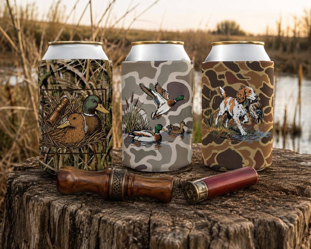 Camo Duck Can Cooler Sleeve Cover