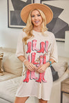 Cowgirl Boots Graphic T-Shirt Dress