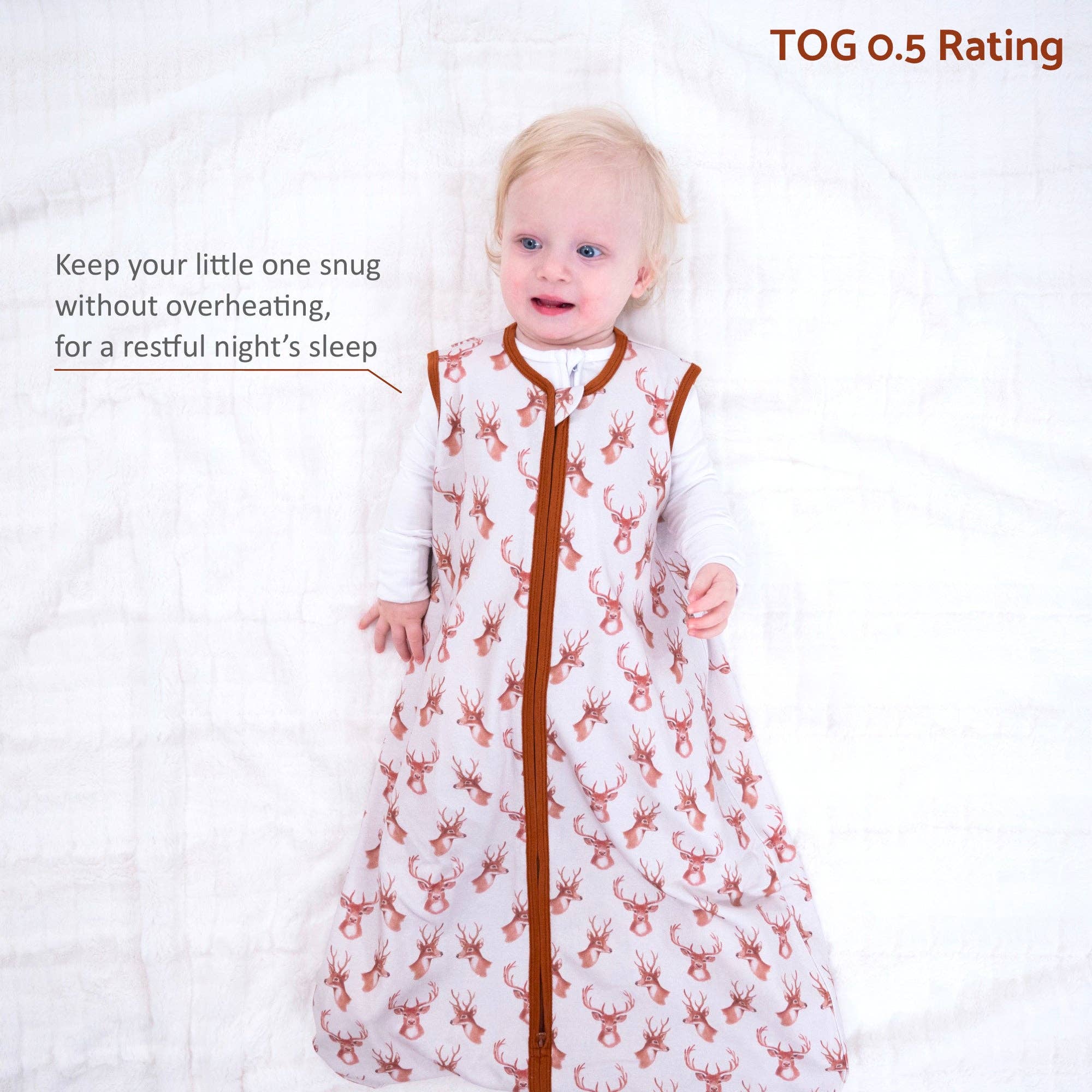 Organic Cotton Sleep Sack 0.5 TOG Oh Deer