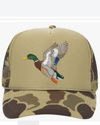 Faux Patchwork Duck Hunting Snapback Hat