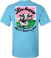 Be Happy Dairy Cow Tee Sky Blue