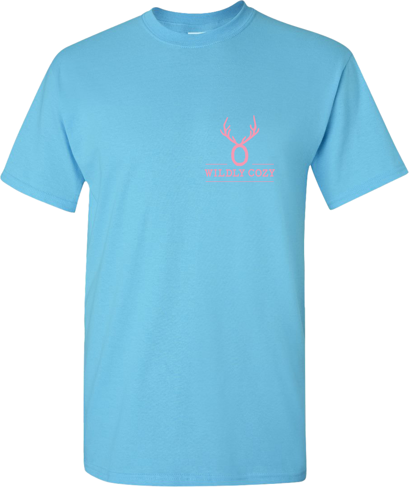 Be Happy Dairy Cow Tee Sky Blue