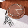 WG116-001  Wrangler Circular Coin Pouch "W" Logo  Bag Charm - Brown