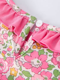 "DADDY'S GIRL" Bow Embroidered Ruffle Collar Girl Dress