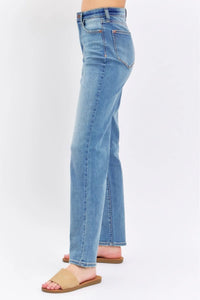 High Waisted Straight Leg Jeans 8602