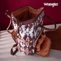 WG2204-9110  Wrangler Aztec Printed Callie Backpack - Brown