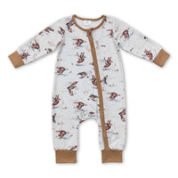 Long sleeves duck baby kids zipper romper