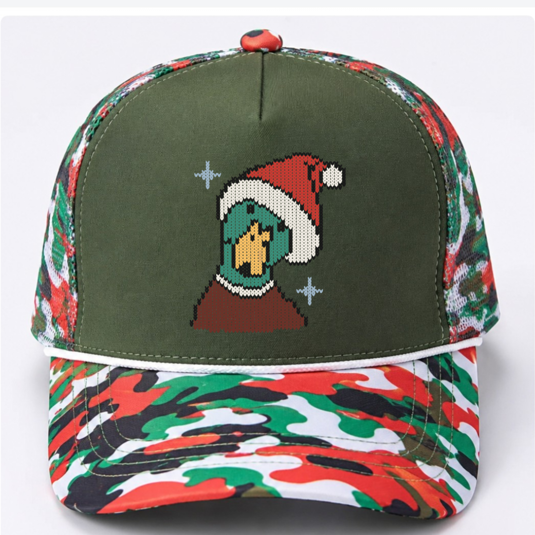 Christmas Camo Duck Hunting Snapback Hat