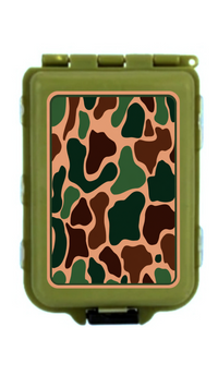 Camo Fishing Hooks Sinkers Flys Box Case