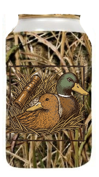 Camo Duck Can Cooler Sleeve Cover
