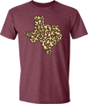 Leopard Texas Tee Heather Maroon