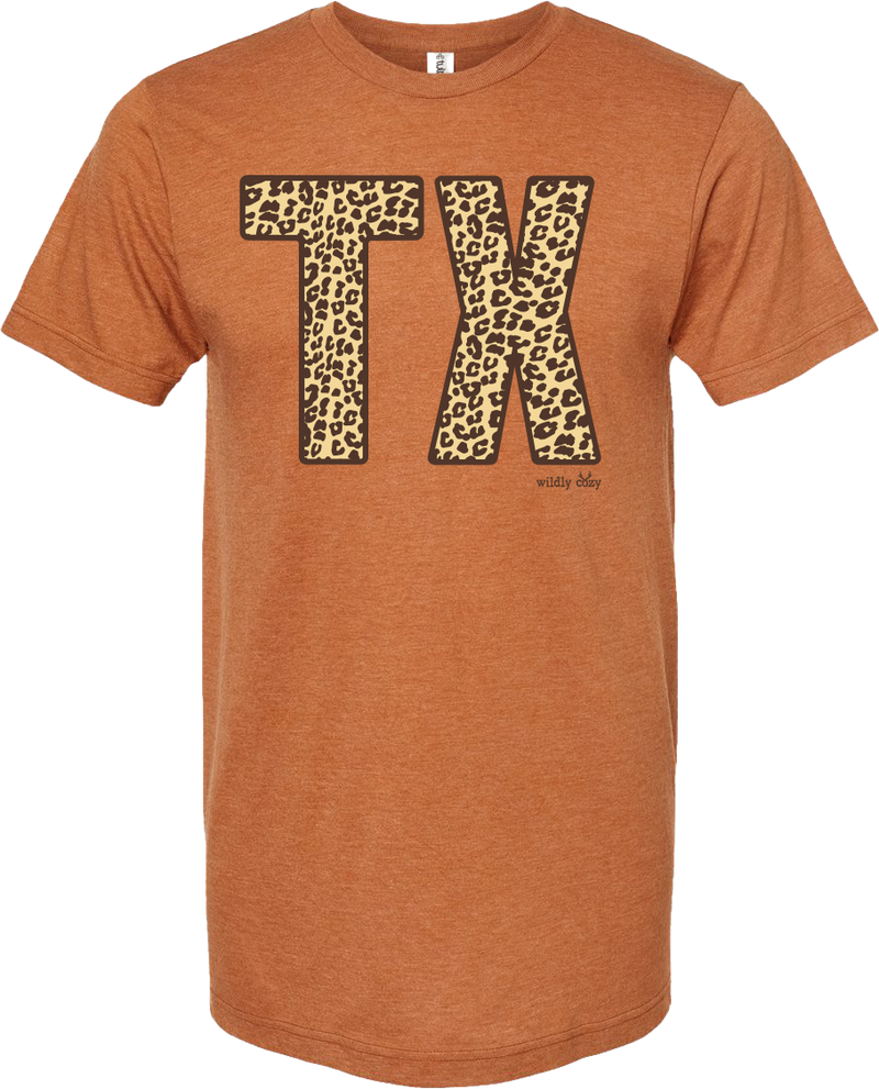 TX Leopard Tee Rust