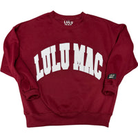 Lulu Mac Sweatshirt Maroon & White
