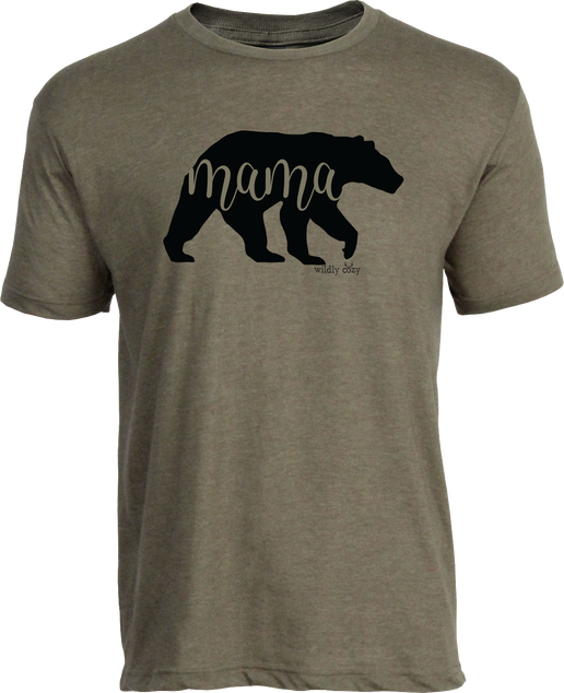 Mama Bear Tee Heather Olive