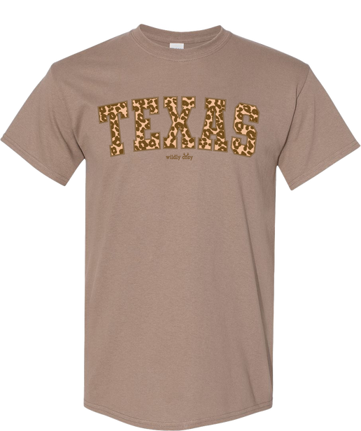 Texas Varsity -Leopard- Tee Brown
