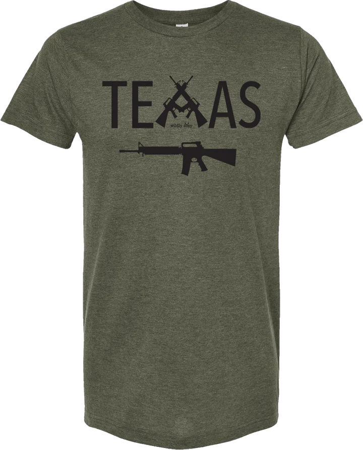 Texas AR Tee Heather Military Green