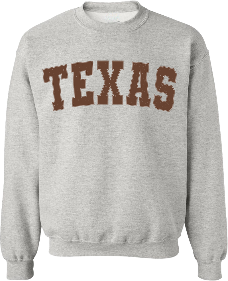 Texas Varsity Sweatshirt Heather Grey