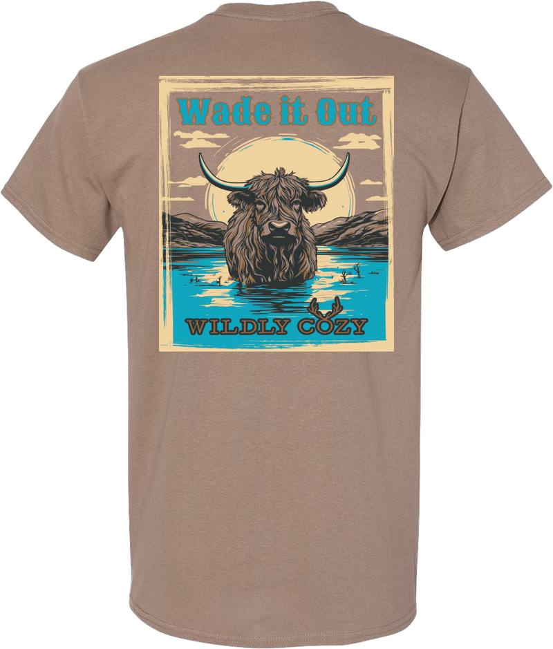 Wade It Out Tee Brown